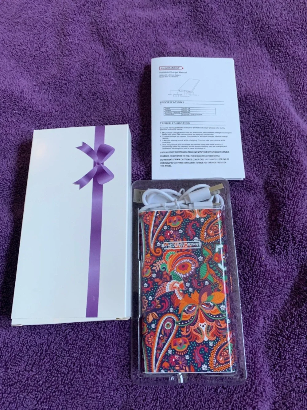 New in Box Insta Charge Portable Charger for iPhone, ipad
